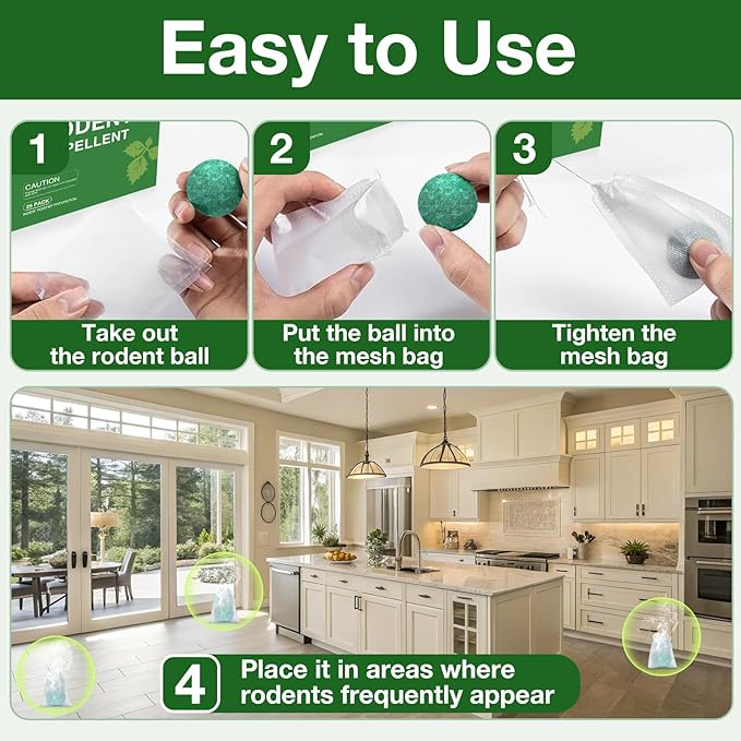 Mouse Rodent Repellent 10 Pack Peppermint Oil Mouse Traps for Rat Mice Ant Roach Spider Squirrel Nature Mouse Deterrent for Indoor Outdoor Use for Garden &amp Home Family &amp Pet Safe