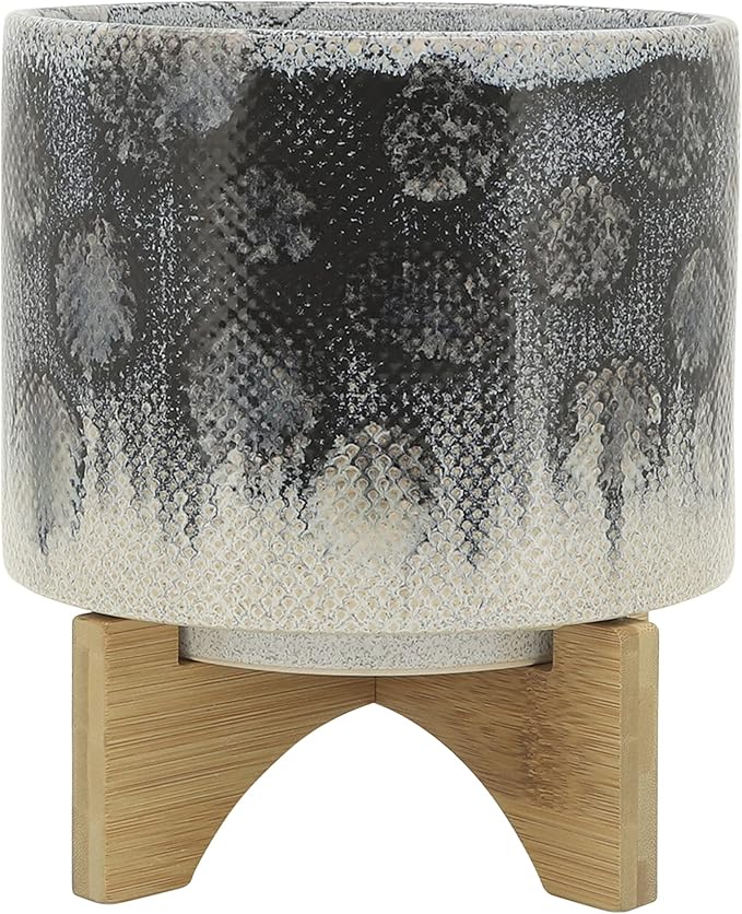 Generic  8 Snakeskin Planter W Stand Blue