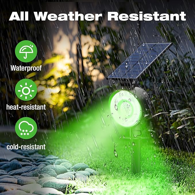 nipify 4 Pack Solar Lights Outdoor Waterproof 53 LED Solar Spot Lights with 3 Modes Landscape Spotlights for Outside Garden Yard Trees