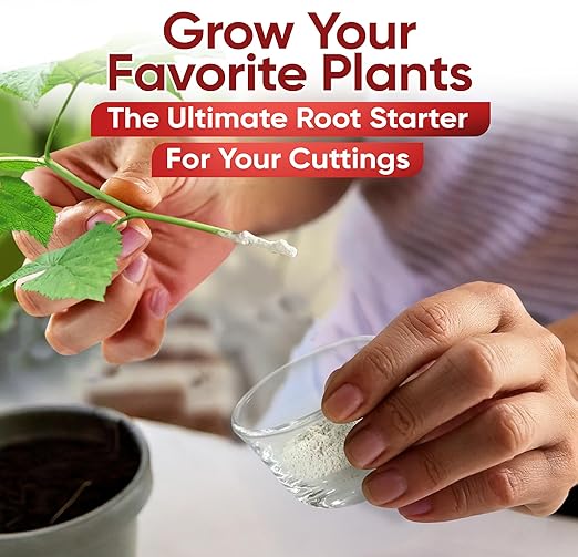Hormex Rooting Hormone Powder #16 (1.60% IBA) for Difficult Hardwood Plants &amp Trees - Maximum Strength Root Stimulator Growth Hormone &amp Root Booster for Woody Cuttings Cloning &amp Propagat