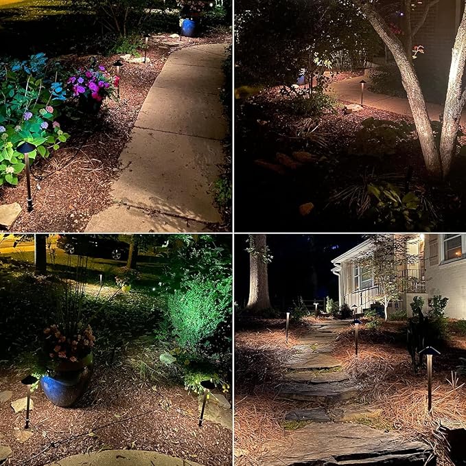 VENUS MANUFACTURING Pathway Light 1.2W LED 6Pack &amp Low Voltage Transformer 60W &amp Low Voltage Landscape Spotlight 3W LED 6Pack