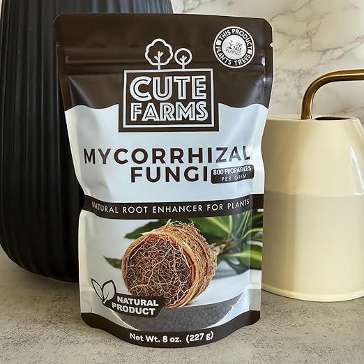 Cute Farms Plant Care Kit – Organic Houseplant Fertilizer Mycorrhizal Fungi Neem Oil &amp Scissors and Repotting Mat | All-in-One Gift for Indoor Plant Lovers