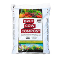 Brut Cow Compost – 4 Pack Nutrient-Rich Composted Cow Manure Organic Soil Amendment – 100% Pure Compost Additive-Free Fertilizer for Vegetable Gardens Flowers Lawns &amp Indoor Plants – 1 Cubic Ft