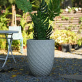 Handmade White Ceramic Planter Pot 16.54 W x 21.26 H Large Indoor Outdoor Flower Pot for Potted Plants Trees GDecor Breathable Clay with Drainage Hole