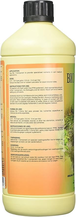 House &amp Garden HGBOC01L Bio Flower 1-Comp Fertilizer 1 L