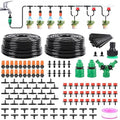 LasTool 98FT Drip Irrigation KitAutomatic Garden Watering System with 1/4 TubingAdjustable Mist Sprayer Nozzles &amp Drip Emitters for Raised BedPatioLawn Greenhouse-Easy DIY Installation