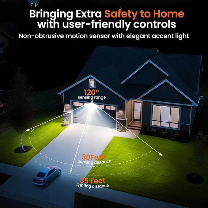 Battery Operated Motion Sensor Light Outdoor 4000mAh Rechargeable 600 Lumen Battery Powered Spotlight Outdoor Waterproof for Porch Garage House(2 Pack)(Non-Solar)