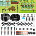240FT Drip Irrigation System Kit Drip Irrigation System for Garden with 1/4 Irrigation Tubing DIY Saving Water Automatic Watering System for Greenhouse Yard Lawn Plant