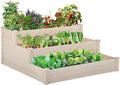 PayLessHere Wooden Garden Bed Raised Planter Box Outdoor Patio Gardening Planter and Indoor Elevated Garden Grow Box for Vegetable Flower