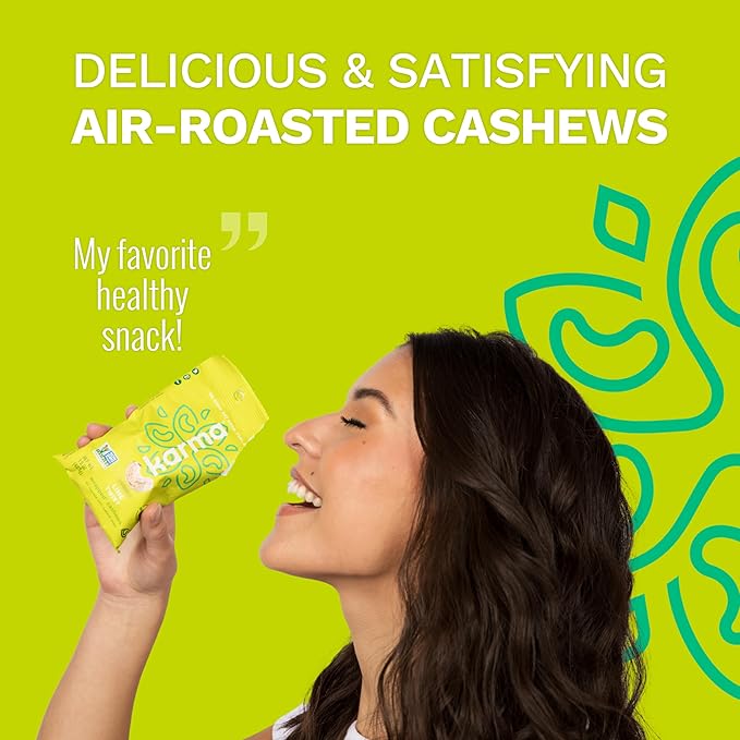 Lime Twist Cashews with Skin by Karma Nuts Whole Roasted Vegan Gluten Free Low Net Carb Natural No Sugar Added Keto Friendly Everyday Nut Snack 1.5 Ounce (12 Snack Packs)
