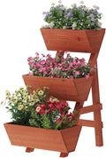 Raised Garden Bed 3 Tier Small Vertical Garden Planter for Indoor &amp Outdoor Raised Planter Box with Legs Garden Planter Box for Flowers/Vegetables/Plants