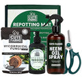 Cute Farms Plant Care Kit – Organic Houseplant Fertilizer Mycorrhizal Fungi Neem Oil &amp Scissors and Repotting Mat | All-in-One Gift for Indoor Plant Lovers