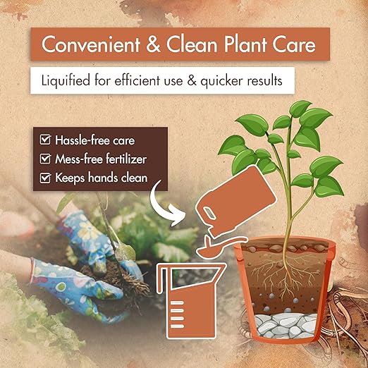 Worm Castings for Plants Earthworm Casting Organic Fertilizer Bokashi Booster Worm Tea Made from Compost Worms Liquified &amp Concentrated Vermicompost for Soil Fertility &amp Bountiful Harvest