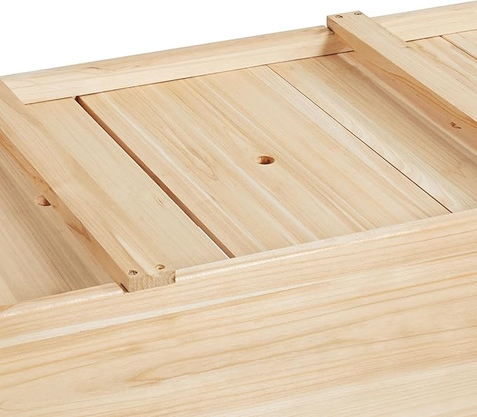 Topeakmart 2-Tier Elevated Stand Raised Bed Planting Planter Bed Box for Flower Vegetable Gardening Outdoor Wood