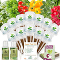 Salsa Seed Pods Kit Hydroponic - 12 Refill Grow Pods with 6-Packet Seeds of Basil Cherry Tomato Bell Pepper Cherry Radish &amp Cilantro Hydroponic Pods Compatible with All Hydroponics Growing Sys