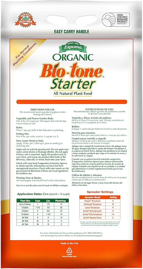 Espoma BTSG25 Granular Bio Tone Starter 25-Pound