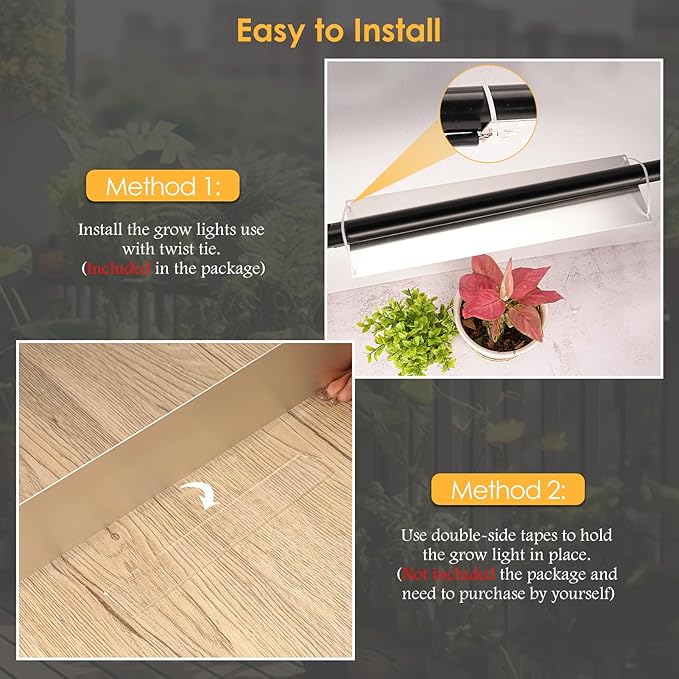 LINGSFIRE 4PCS LED Grow Lights 40w Full Spectrum Grow Light 540 LEDs Grow Lights for Indoor Plants with Timer Dimmable Thin Grow Light Panel for Under Cabinet Plant Seedlings Flowers Veg and More