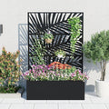 GarveeLife Metal Planter Box with Trellis 71x47x16 Raised Garden Bed for Climbing Plants Vegetables Vines Privacy Planters for Patio with Drainage Holes 15.7 Deep Planting Bed