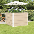 Steel Raised Garden Bed for Gardening Metal Planter Box for Vegetables Fruits Flowers 39.37 x 39.37 x 29.53 in Ivory -447