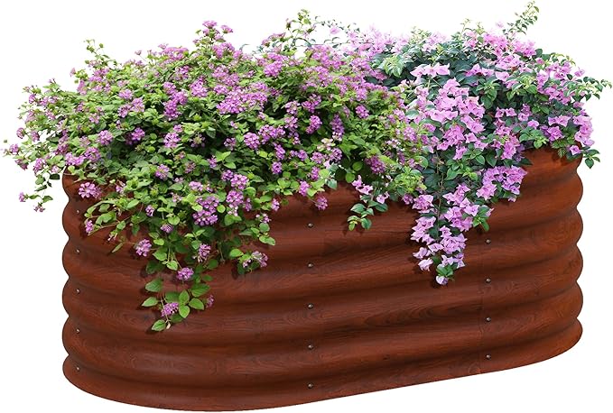 Galvanized Raised Garden Bed Kit 3.5' x 2' Smart Elevated Planter for Vegetables Herbs &amp Flowers