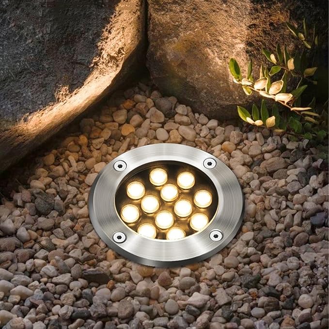 LED Underground Light Outdoor Ground Light IP66 Waterproof AC85-265V Buried Lights for Garden Sidewalk Stair Pathway Walkway Yard Landscape Lighting
