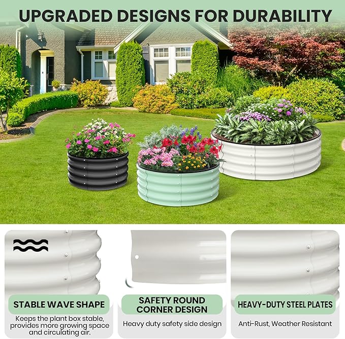 Plant Bed - Raised Garden BoxPlanter Box Garden Boxand Round Raised Garden Bed