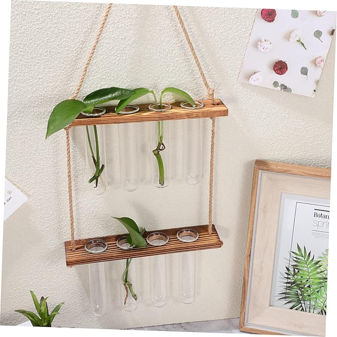 Wall Hanging Propagation Station Hydroponic Kit Plant Propagation Tubes for Home Decor