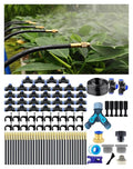 Drip Irrigation System 360 Degree Adjustable Garden Sprinkler High Output Mist Spray Nozzle for Potted Plants Easy Connect &amp Rotating Head Customizable Water Flow (165FT+32spray nozzles)