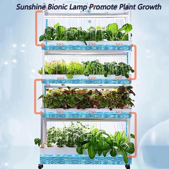 Hydroponic Tower Growing Sytem with LED Grow Light 48/64/90/120Holes Indoor Grow Tower Self-Watering Growing Kit with Hydrating Pump Garden Tower Aeroponics Growing Kit90hole//1pc
