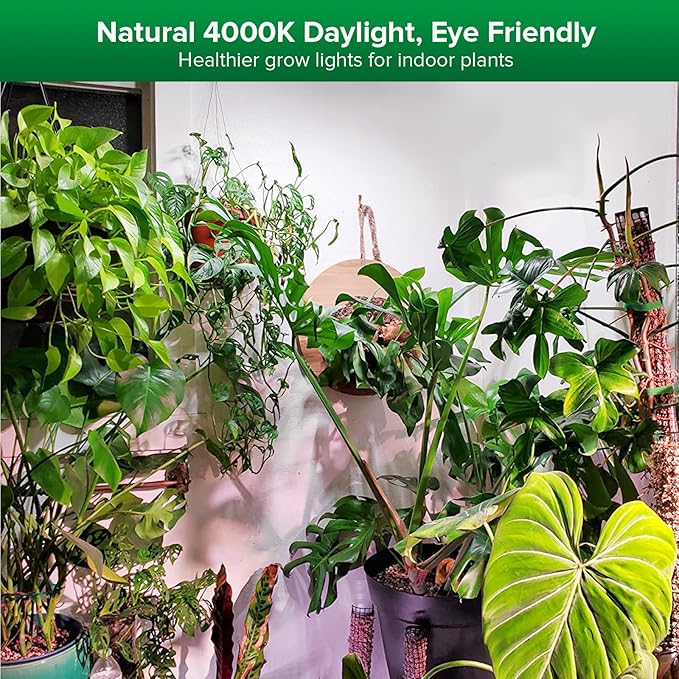 SANSI Hanging Grow Lights for Indoor Plants 30W High PPFD Full Spectrum with Timer 180° Adjustable Wings LED Pendant Plant Lights for Indoor Growing 16.4FT Power Cord for Tall Large Plants