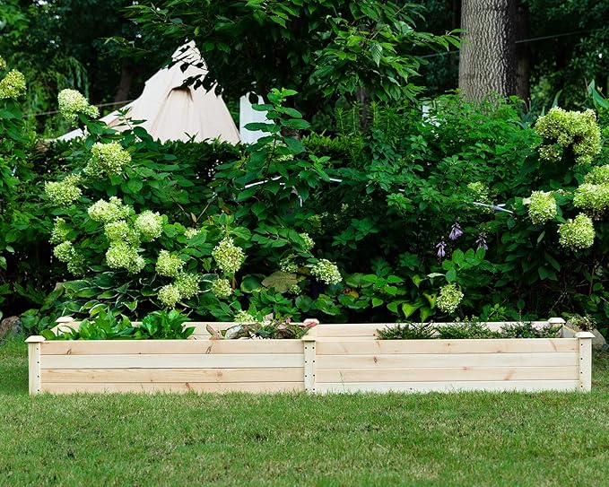 Raised Garden Bed Elevated Wood Planter Box Outdoor and Indoor Planter Box Patio Garden Grow Bed for Vegetable Flower