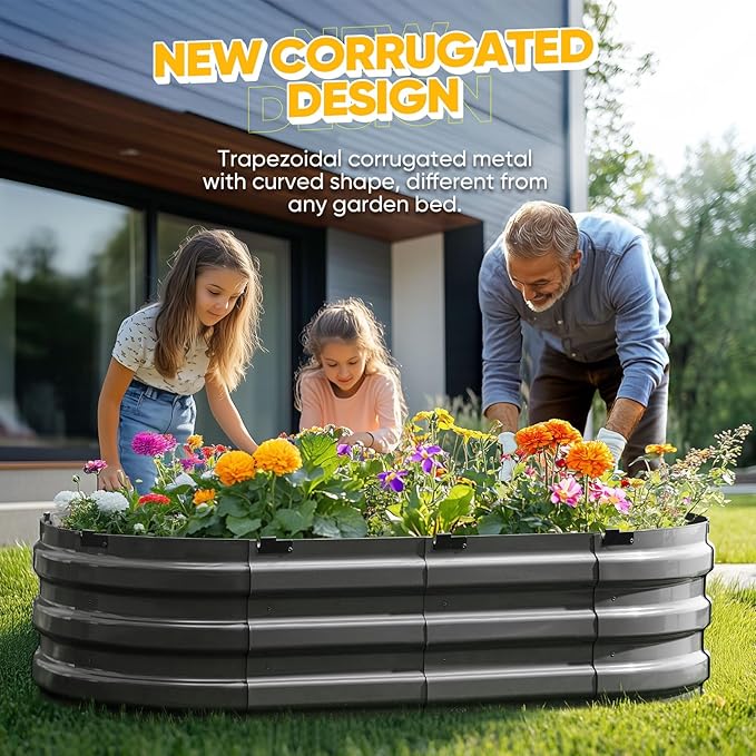 KING BIRD Faster Assembly Raised Garden Bed Bundle with 68x36x12 in Raised Garden Bed