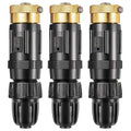 Feekoon 3 Set 25 Psi Drip Irrigation Faucet Adapter Kit 1/2'' Irrigation Tubing to 3/4'' Faucet Water Pressure Regulator Backflow Preventer with Filter Drip System Parts