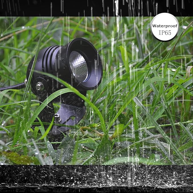 Outdoor LED Spotlight Timer Waterproof Bright Outdoor Flag Light Landscape Automatic Mini Lawn Lamp 7W Graden Lights Lawn Decorative Lamp with Plug Courtyard Front Yard Warm White WJTG0010