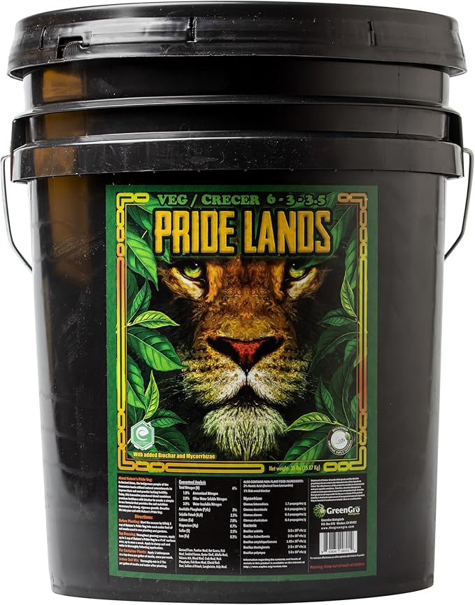 Pride Lands Veg Premium Organic Dry Top Dress Fertilizer for The Vegetative Cycle Bigger Buds and Healthier Plants with Our Complete Veg Food Easy to Use and All Natural Safe for Plants You Consume