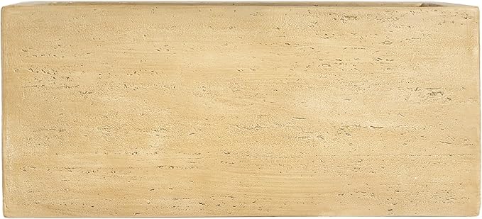 Handmade Rectangle Planter Box Travertine Beige