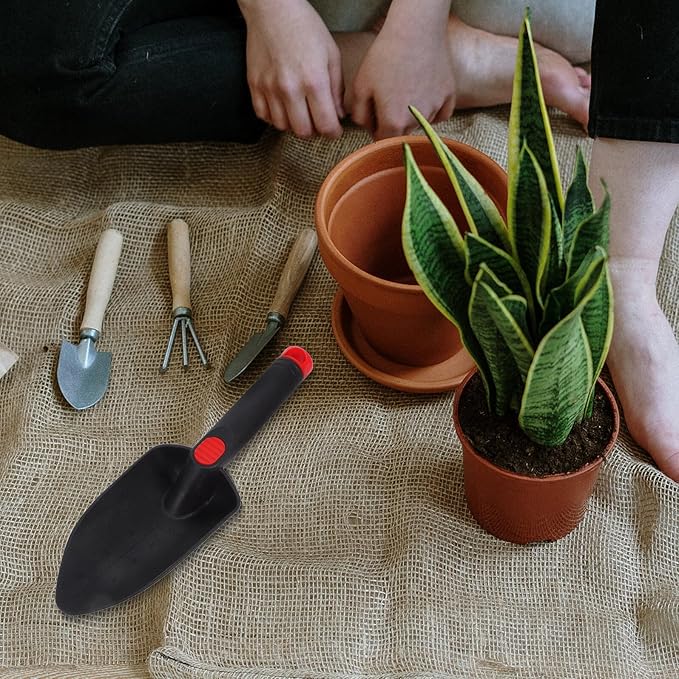 Mini Garden Tool Set for Yard Working – 4pcs Ergonomic Hand Tools Kit with Trowel Rake and Spade for Gardening Enthusiasts
