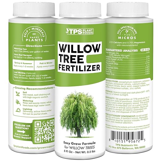 Willow Fertilizer – Liquid Plant Food for Fast Growth Stronger Roots &amp Healthy Growth 32 oz