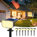 Solar Lights Outdoor Waterproof IP65 Super Bright LED with Lens 3000K 2 Lighting Modes Solar Powered Yard Garden Solar Spot Lights for Outside Landscape Auto On/Off -8 Pack