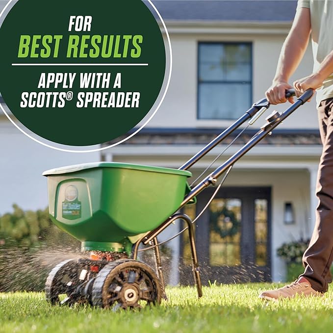 Scotts Turf Builder Healthy Plus Lawn Food 2-in-1 Fungicide and Fertilizer Helps Grass Withstand Summer Stress 8000 sq. ft. 27.40 lbs.