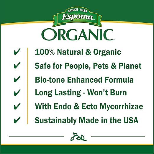 Espoma Organic Bio-Tone Starter Plus 4-3-3 Natural &amp Organic Starter Plant Food with Both Endo &amp Ecto Mycorrhizae 4 lb. Bag The Ultimate Starter Fertilizer - Pack of 2