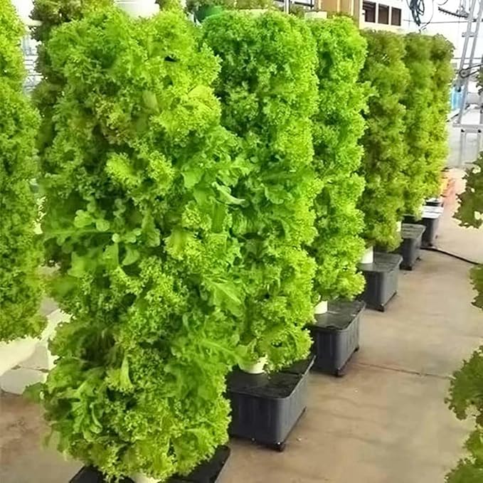 Hydroponic Tower Garden Hydroponic Culture for Herbs Inner Fruits and Vegetables 15 -Layer Airplane Tower 45 Sites for Moisturizing Pump