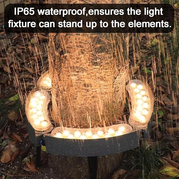 Aluminium Trees Floodlights IP65 Weatherproofwith Ground Plugfor Courtyards(Cold Light6 Sets)