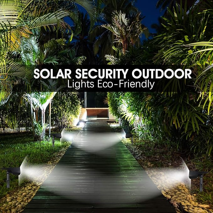 WBM Smart Solar Spot Lights OutdoorIP65 Waterproof 20 LEDs Solar Landscape Spotlights Solar Powered Wall Lights Best for Gift | 2Pcs | Black (Pack of 1)