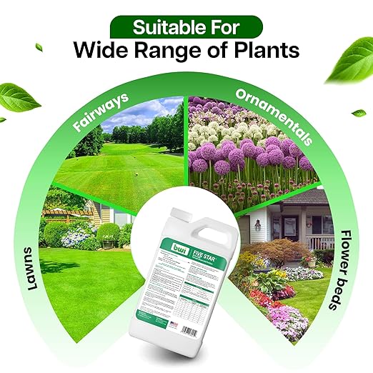 Five Star 28-0-0 Liquid Fertilizer for Healthy Plant Growth &amp Enhanced Nitrogen Absorption - Clear Blue Superior Surfactant Urea TriZone Formula with Slow Release Fertilizer (70% SRN) - 1 Quart