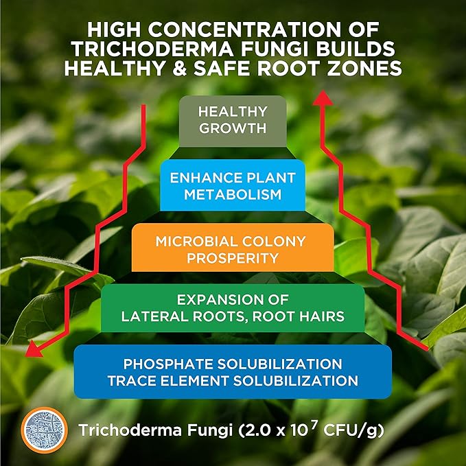 Mikro-Root Trichoderma Fungi for Healthier Root Management. Solubilize Fixed Phosphate in The Soil to be readily Available to Plants (4 oz)