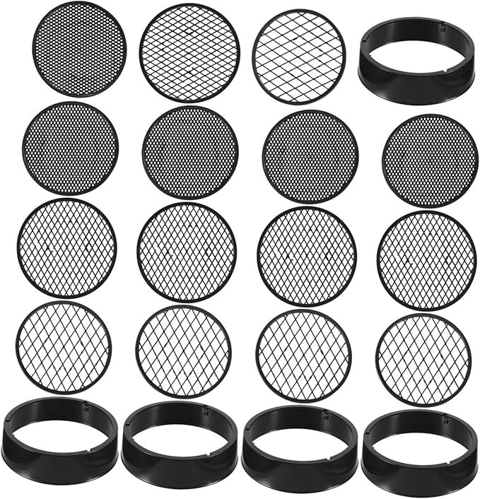 Happyyami 5sets Plastic Soil Sieve Set for Garden Planting Sifting Pan Terrarium Soil Screen Gardening Tool