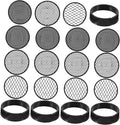 Happyyami 5sets Plastic Soil Sieve Set for Garden Planting Sifting Pan Terrarium Soil Screen Gardening Tool