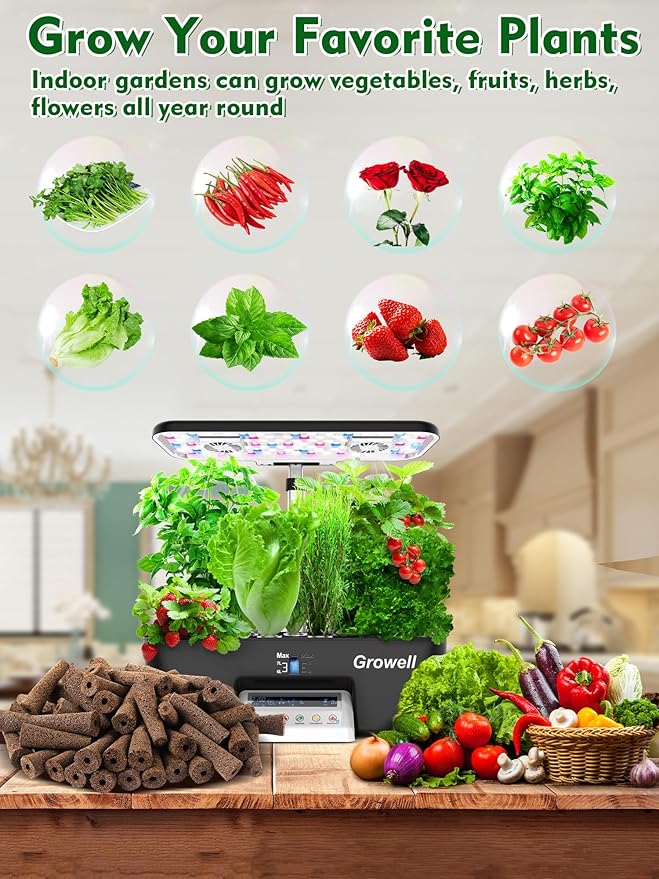 16 Pods Hydroponics Growing System Kit &amp Seed Pod Kit 182 pcs