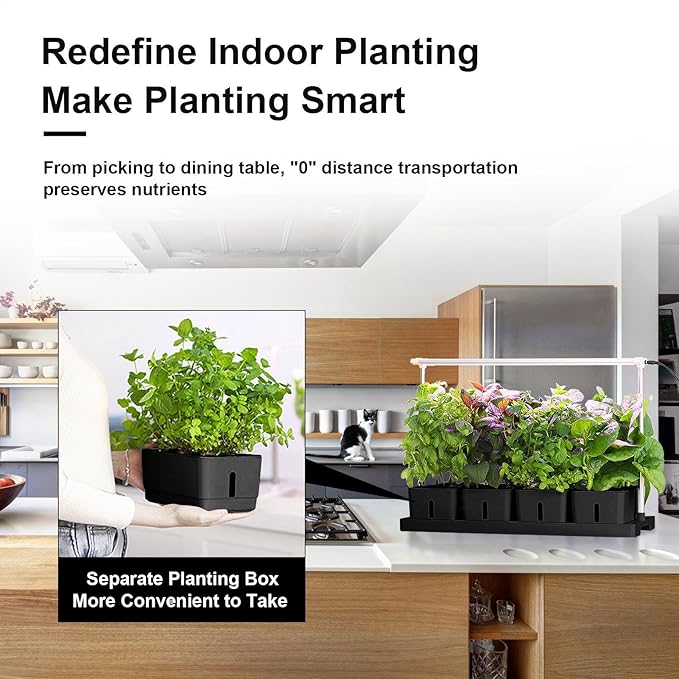 Indoor Tomato Growing System | Smart 20 Pods Hydroponics Growing SystemIndoor Growing System with LED Grow Light Timing Setting for Eggplants Pepper